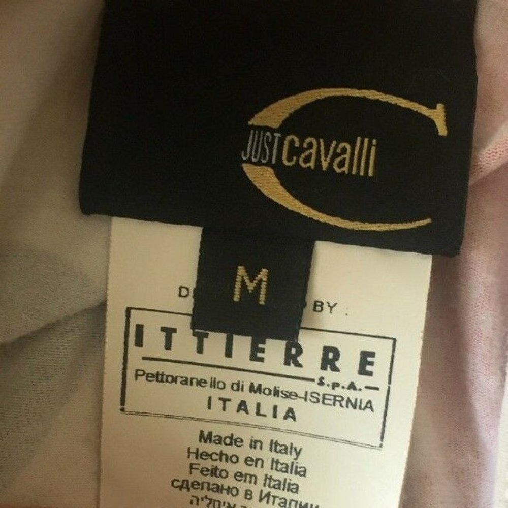 Just Cavalli Women's Tank Top Sleeveless White Red Black Size M 100% Authentic - Picture 7 of 9